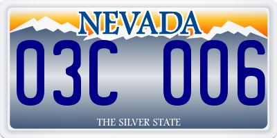 NV license plate 03C006