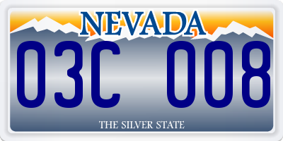 NV license plate 03C008