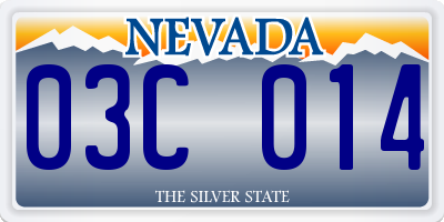 NV license plate 03C014