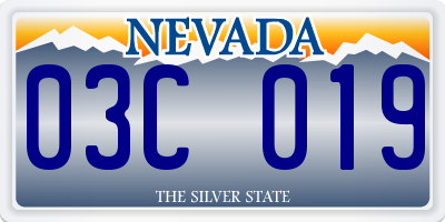 NV license plate 03C019