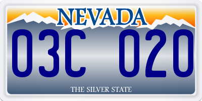 NV license plate 03C020