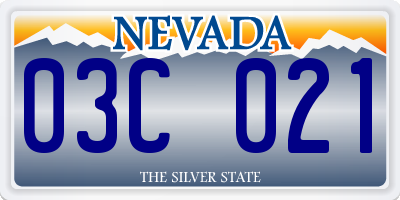 NV license plate 03C021