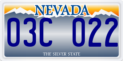NV license plate 03C022
