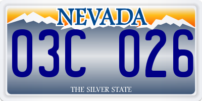 NV license plate 03C026