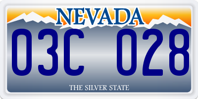 NV license plate 03C028