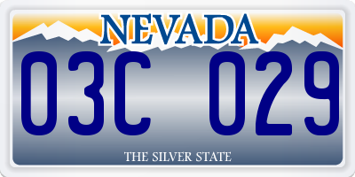 NV license plate 03C029