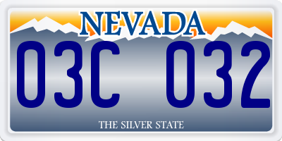 NV license plate 03C032