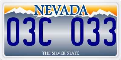 NV license plate 03C033