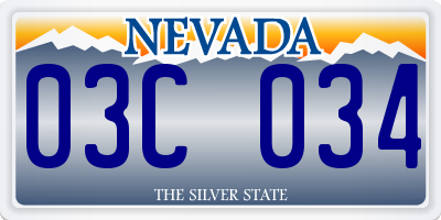 NV license plate 03C034