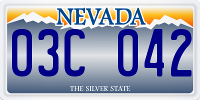 NV license plate 03C042