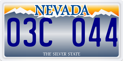 NV license plate 03C044