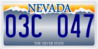NV license plate 03C047