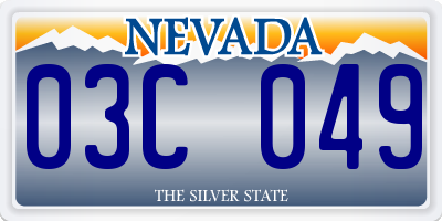 NV license plate 03C049