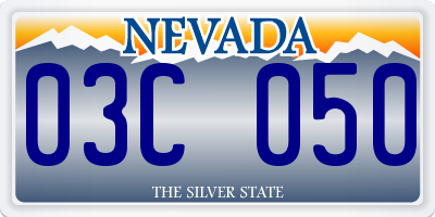 NV license plate 03C050