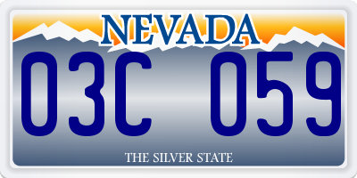 NV license plate 03C059