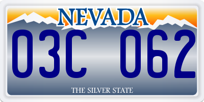 NV license plate 03C062
