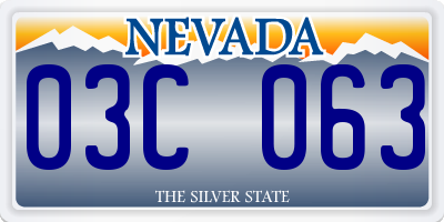 NV license plate 03C063