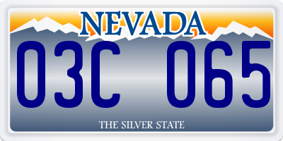 NV license plate 03C065