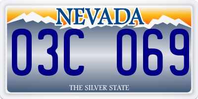 NV license plate 03C069