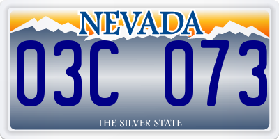 NV license plate 03C073