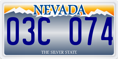 NV license plate 03C074