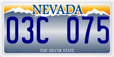 NV license plate 03C075