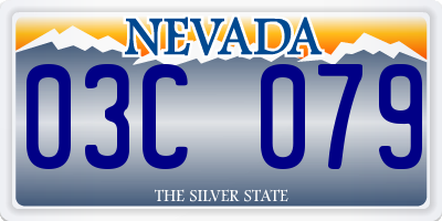 NV license plate 03C079
