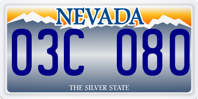 NV license plate 03C080