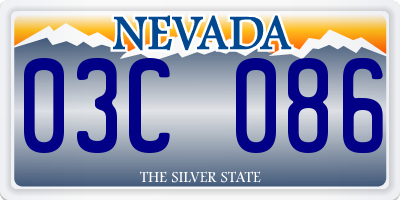 NV license plate 03C086