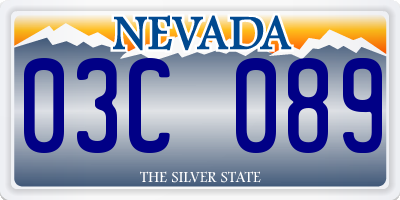 NV license plate 03C089