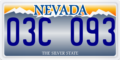 NV license plate 03C093