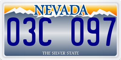 NV license plate 03C097