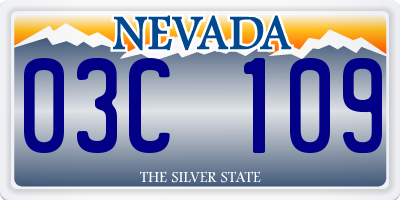 NV license plate 03C109