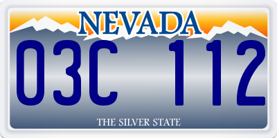 NV license plate 03C112