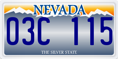 NV license plate 03C115