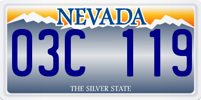 NV license plate 03C119