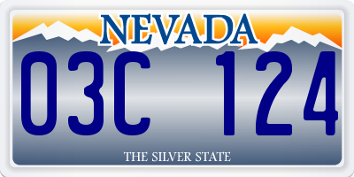 NV license plate 03C124