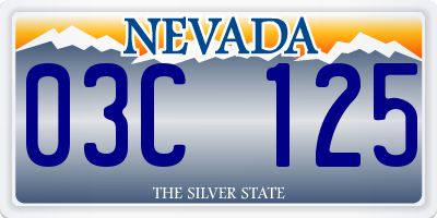 NV license plate 03C125