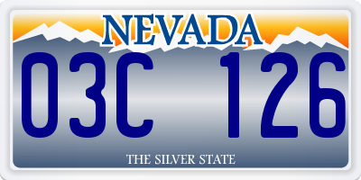 NV license plate 03C126