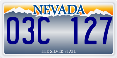 NV license plate 03C127