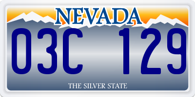 NV license plate 03C129