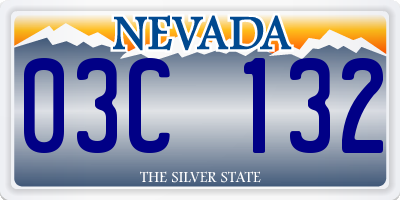 NV license plate 03C132