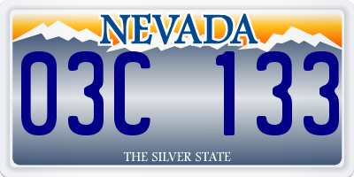 NV license plate 03C133