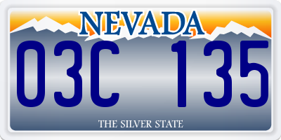 NV license plate 03C135