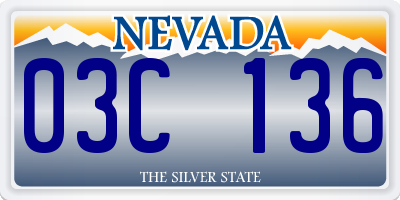 NV license plate 03C136