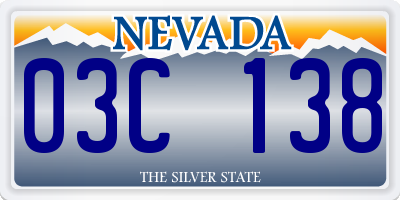 NV license plate 03C138