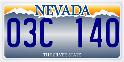 NV license plate 03C140