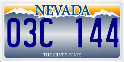 NV license plate 03C144