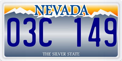 NV license plate 03C149