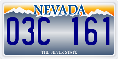 NV license plate 03C161